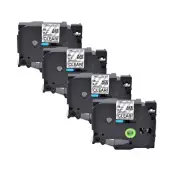 4PK Black on Clear Label Tape TZ TZe141 For Brother P-Touch PT-1830 1880 18mm*8m