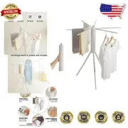 Portable Foldable Clothes Drying Rack - Silver, Space-Saving Design