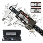 Digital Caliper Measuring Tool, IP54 Waterproof Stainless Steel