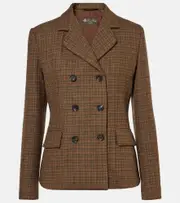 [Loro Piana] Loro Piana Lucile wool, cashmere and mohair blazer AU 12 multicoloured