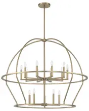 Crystorama Abbott 15-Light Vibrant Gold Chandelier