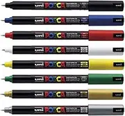 POSCA Uni-Ball Uniball PC-1MR Ultra Fine Marker Pens THE SET OF 8 BEST SELLERS