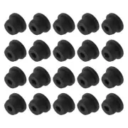 20PCS Silicone Plugs, 3/5in Salt Shakers Hollow Sealing Plug, Black