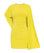 Stella McCartney Asymmetric Cape Mini Dress IT38 green