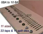 B.A COMPLETE TAP & DIE SET 0 - 10 BA - BRITISH ASSOCIATION TAP DIE SET 44 PCS