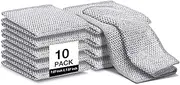 [Inkhut] Non Scratch Wire Dishcloth, Multipurpose Wire Dishwashing Rag for Wet and Dry, Multifunctional Dish Rags for Washing Dishes, Reusable Steel Wool Scrubber for Kitchen Cleaning, H-0220
