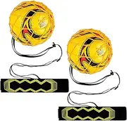 2 Pcs Soccer Kick Throw Trainer Adjustable Waist Belt Soccer Return Trainer Net for Kids Adults Soccer Ball Net Kicker Solo Soccer Kick Practice Training Equipment Aid, Fits Ball Size 3, 4, 5