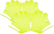 Silicone Swim Training Paddles 4pcs Swimming Webbed Gloves for Children Diving Supplies Swimming Flippers Waterproof Gloves