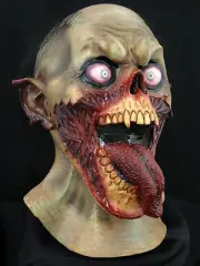 Tongue Slasher Halloween Horror Haunt Latex Mask Prop, NEW