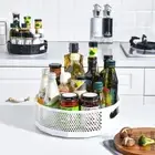 Kitchen Rotating Shelf Cabinet Spice Jars Dispenser Tray Rack Storage