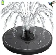 3.5W Solar Fountain with 2000mAh Battery - Work On Cloudy Days - Black