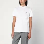 [Prada] White T-shirt with triangle logo S White