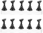 CALLARON 2sets Manicure Practice Rack Nail Tips Holder Magnetic Base Nail Training Display Stand Easy to Use