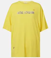 [Acne Studios] Acne Studios Logo cotton-blend jersey T-shirt UK 14 yellow