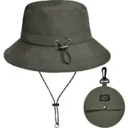 Army Green Waterproof Bucket Hat for Women and Men - UV Protection Beach Sun ...