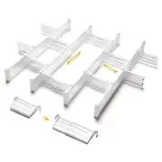 Expandable Drawer Dividers with Inserts, 4*Long Dividers + 8*Inserts White