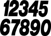 Dirt Digits Black #7 7" Super X Competition Stick-On Numbers 3/P K SX73B-7