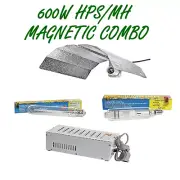 600W MAGNETIC BALLAST & HPS/MH LAMP WITH BATWING REFLECTOR LIGHT COMBO GROW TENT