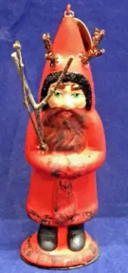 2023 New Ino Schaller Bayern Papier Mache Figurine Krampus Keychain Red 5"
