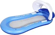 HOMOBABE Inflatable Floating Bed with Detachable Awning PVC Water Hammock for Pool Lakes Beaches Ergonomic Design for for Sun