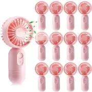 12 Pack Mini Portable Handheld Fan Bulk for Travel 3 Speeds, Rechargeable USB...