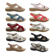 Ladies Shoes Lorella Alessia Slingback Sandals Comfort Sole Elastic Strap