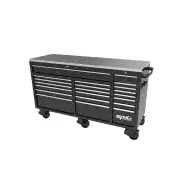SP Tools 73" USA Sumo Series Wide Roller Cabinet - 21 Drawer - Black / Chrome