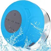 Annlend Waterproof Bluetooth Shower Speaker Portable Wireless Water-Resistant Speaker Suction Cup,Built-in Mic Gifts for Kids Speakerphone for iPhone Phone Tablet Bathroom Kitchen - Blue