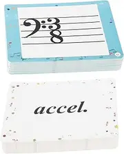 BIUDECO 80pcs Music Flashcards Durable Music Notation Cards for Piano Violin Learning Rhythm Training Tool for Theory Practice