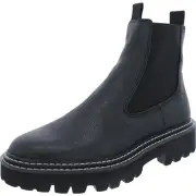 Dolce Vita Womens Moana Black Flat Chelsea Boots Shoes 9 Medium (B,M) BHFO 7793