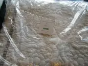 Pottery Barn Kiley Washed Cotton full queen quilt white gray New with tag