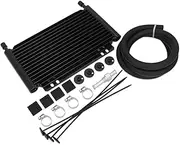 PHGTHNVNMA Racing Car Series 8000 Type 9 13 19 24 Row Aluminum Automatic Stacked Plate & Fin Transmission Oil Cooler Radiator Oil Cooler(13-Row)