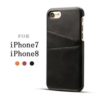 在飛比找樂天市場購物網優惠-iPhone 7/8 通用款 仿小牛皮紋可插卡手機保護殼 背