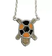 Turtle .925 Silver Enamel Necklace