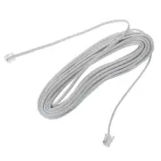 2X( 9M 30ft RJ11 6P2C Modular Telephone Phone Cables Wire White H4T8)2772
