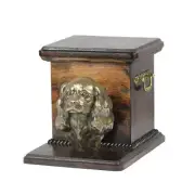 Cavalier King Charles Spaniel wooden urn with a dog Art-Dog