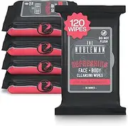 The Nobleman Face + Body Cleansing Wipes: Refreshing - with Aloe & Eucalyptus - 120 TOTAL WIPES (30ct x 4) - Travel-Friendly, Skin-Nourishing, All-in-One Wipes for Men & Women