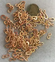 Fifty (50) Copper-plated Hook and Eye Clasps - Easy-to-Use, Pretty, Affordable!