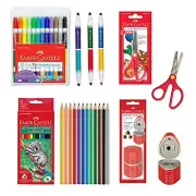 Back to School Supplies Set 12 Markers 12 Colored pencils Child Safe Scissors
