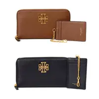 在飛比找momo購物網優惠-【TORY BURCH】雙T-LOGO皮格拉鍊長夾-附卡套