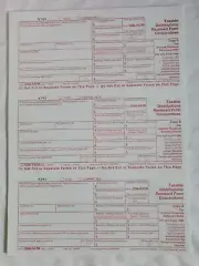 1099-PATR 2024 IRS Tax Form single sheet set for 3 recipients, carbonless 3-part