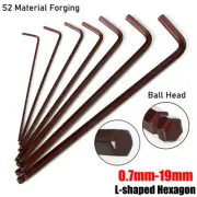0.7mm-19mm S2 Allen Wrench L-shaped Hexagon Key Wrench Ball End Head Hex Wrench