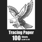 100 PCS Tracing Paper, A4 Size Artists Tracing Paper Trace Paper White Transl...