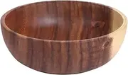 Salad Bowl, Wooden Crafts Plates Food Container Serving Bowl for Coffee Shop Wedding Birthday Housewarming/20