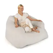 Costway Plush Bean Bag Chair Floor Lazy Sofa w/Ultra-soft Velvet Cover Elastic Lounger Seat Living Room Bedroom