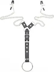 DRTBAC Nipple Clamps Nipple Clamps Nipple Sex With Cockring and Chain Adjustable Sex Toys for Men