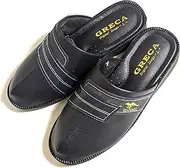[ベーシックスタンダード] Men's Winter Sandals, Closed Front, Cushioned Insole, Wide, 4E, Lightweight, Non-Slip, Foamed, EVA Sole, Black