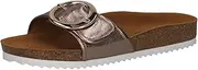 [Caprice] Women's 9-27401-44 Mule, Taupe Metallic, 11 AU