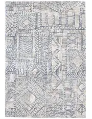 [Miss Amara] Karmen Geometric Patterned Rug in Blue