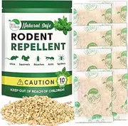 REALPETALED Natural Rodent Repellent Pouches - Peppermint Oil Mouse and Rat Repellent - Indoor and Outdoor Protection for Home, Basement, Garage, Attic, and Storage - 10 Pouches